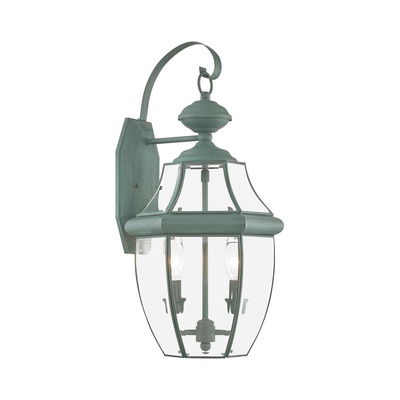 Monterey 2 Light Verdigris Outdoor Wall Lantern