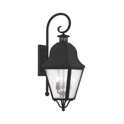 Amwell 3 Light Black Outdoor Wall Lantern