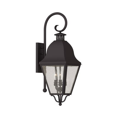 Amwell 3 Light Bronze Outdoor Wall Lantern