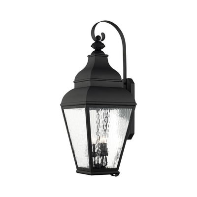 Exeter 4 Light Black Outdoor Wall Lantern