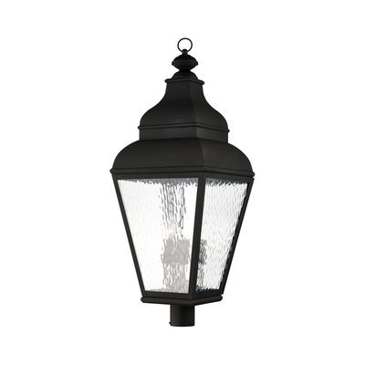 Exeter 4 Light Black Outdoor Post Top Lantern