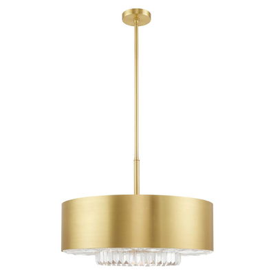 Madison 6 Light Satin Brass Pendant Chandelier