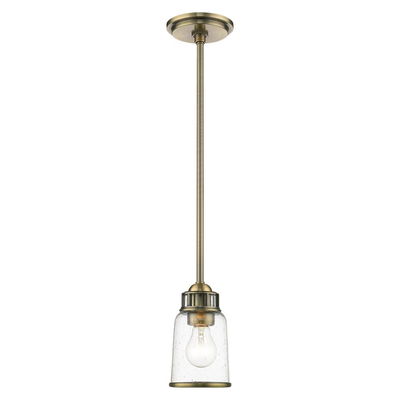 Lawrenceville 1 Light Antique Brass Single Pendant