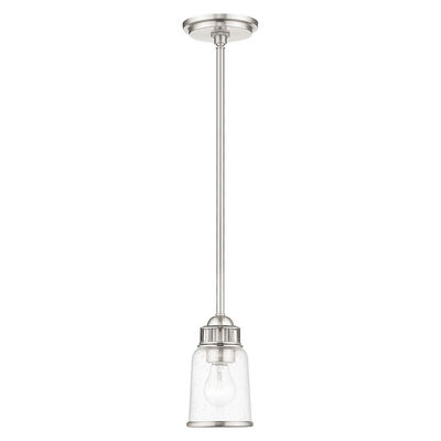 Lawrenceville 1 Light Brushed Nickel Single Pendant