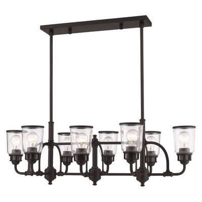 Lawrenceville 8 Light Bronze Linear Chandelier