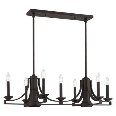 Trumbull 9 Light Bronze Linear Chandelier