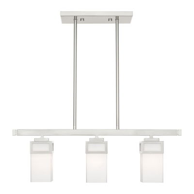 Harding 3 Light Brushed Nickel Linear Chandelier