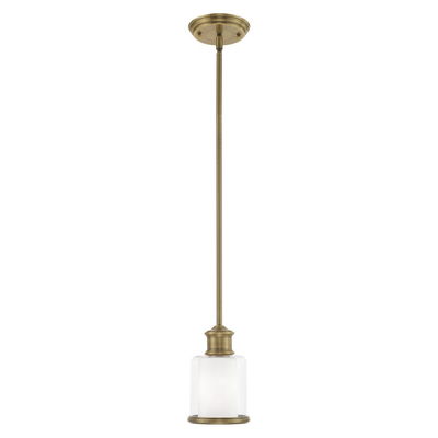 Middlebush 1 Light Antique Brass Single Pendant