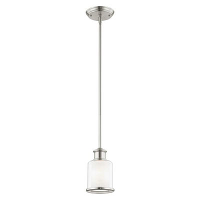 Middlebush 1 Light Brushed Nickel Single Pendant