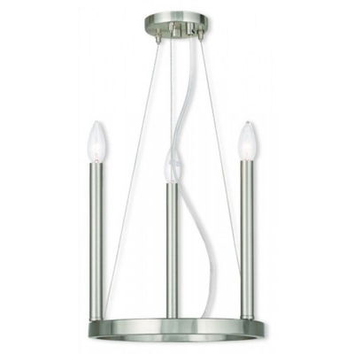 Alpine 3 Light Brushed Nickel Mini Chandelier
