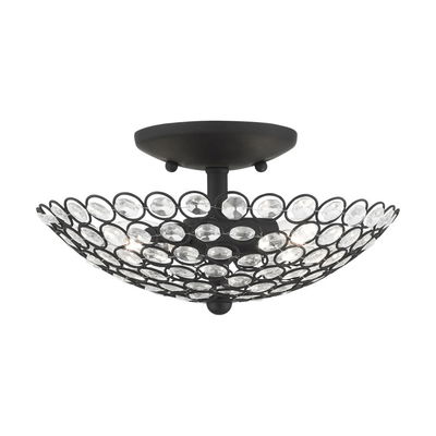 Cassandra 2 Light Black Semi Flush