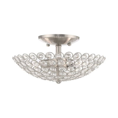 Cassandra 2 Light Brushed Nickel Ceiling Mount