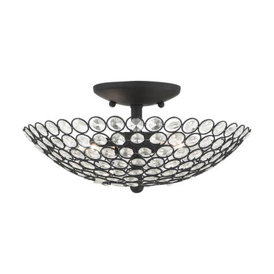 Cassandra 2 Light Black Semi Flush