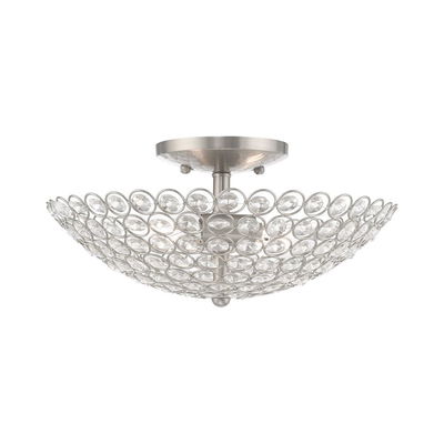 Cassandra 2 Light Brushed Nickel Ceiling Mount