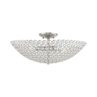 Cassandra 4 Light Brushed Nickel Ceiling Mount