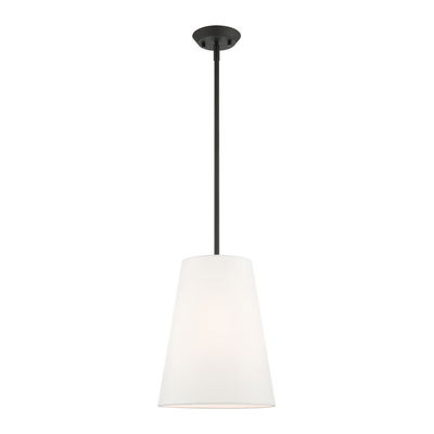 Prato 1 Light Black Shaded Chandelier 