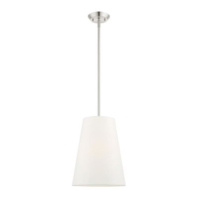 Prato 1 Light Brushed Nickel Shaded Chandelier 