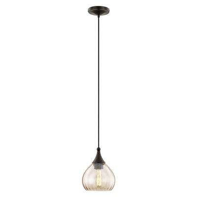 Hand Blown Art Glass Mini Pendants 1 Light English Bronze Single Pendant