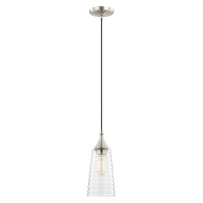 Hand Blown Art Glass Mini Pendants 1 Light Brushed Nickel Single Pendant