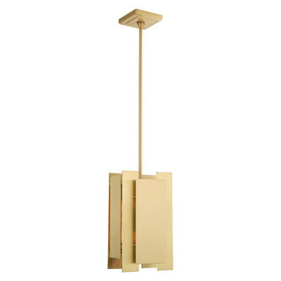 Varick 1 Light Satin Brass Single Pendant