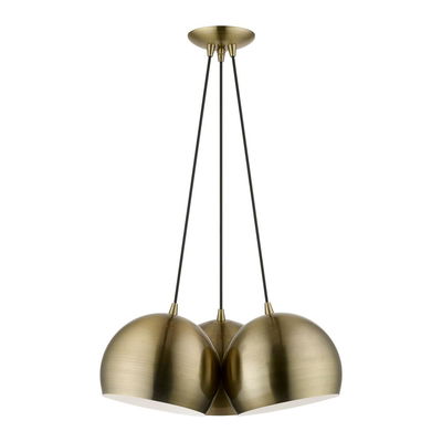 Piedmont 3 Light Antique Brass Multi Pendant