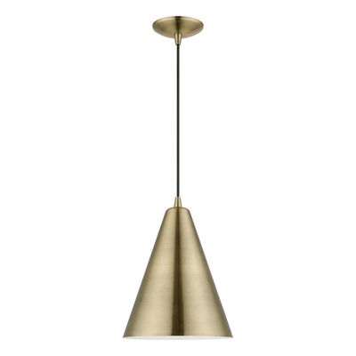 Dulce 1 Light Antique Brass Pendant