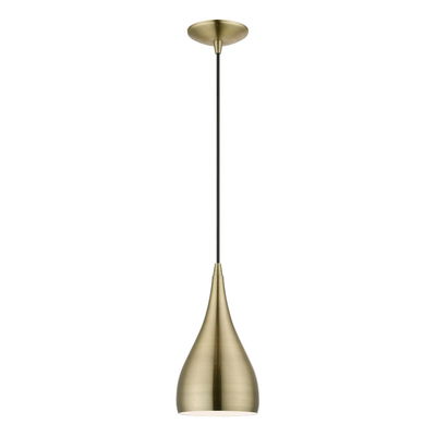 Amador 1 Light Antique Brass Pendant