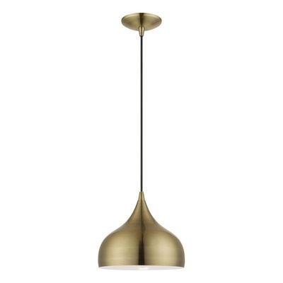 Amador 1 Light Antique Brass Pendant