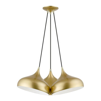 Amador 3 Light Soft Gold Cluster Pendant