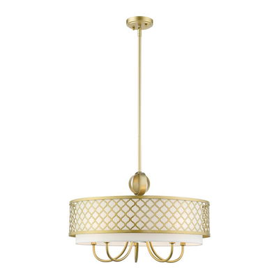 Arabesque 6 Light Soft Gold Pendant Chandelier