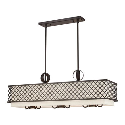 Arabesque 9 Light English Bronze Linear Chandelier