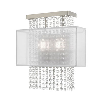 Bella Vista 2 Light Brushed Nickel ADA Wall Sconce