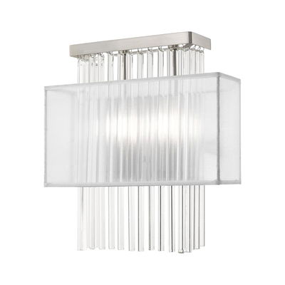 Alexis 2 Light Brushed Nickel ADA Wall Sconce