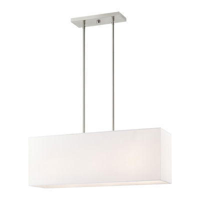 Summit 3 Light Brushed Nickel Linear Chandelier