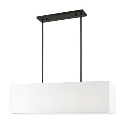 Summit 4 Light Black Linear Chandelier