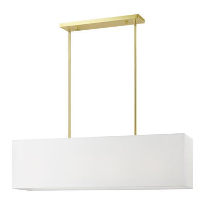 Summit 4 Light Satin Brass Linear Chandelier