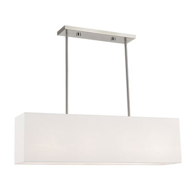 Summit 4 Light Brushed Nickel Linear Chandelier