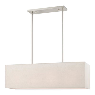 Summit 4 Light Brushed Nickel Linear Chandelier