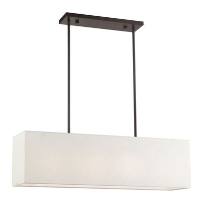 Summit 4 Light English Bronze Linear Chandelier