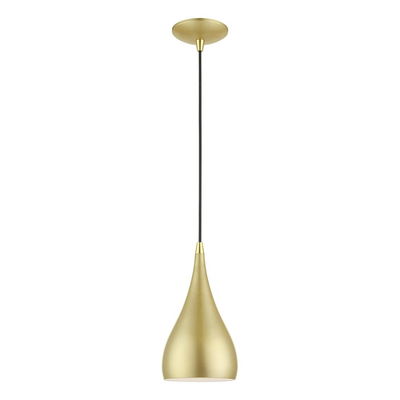 Amador 1 Light Soft Gold with Polished Brass Accents Mini Pendant