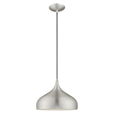 Amador 1 Light Brushed Aluminum Single Pendant