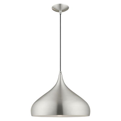 Amador 1 Light Brushed Aluminum Single Pendant