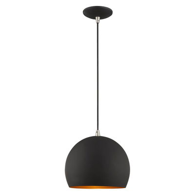 Piedmont 1 Light Black Single Pendant