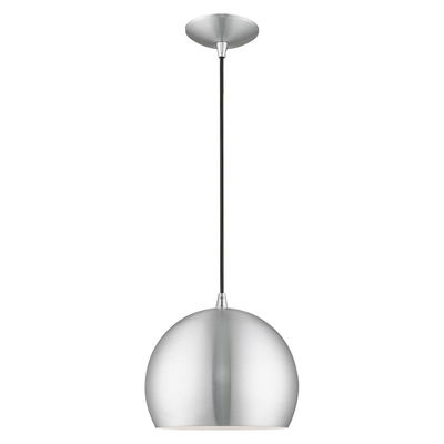 Piedmont 1 Light Brushed Aluminum Single Pendant