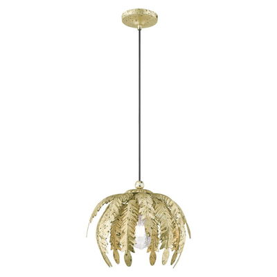 Acanthus 1 Light Winter Gold Single Pendant