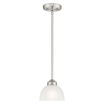 Somerset 1 Light Brushed Nickel Single Pendant