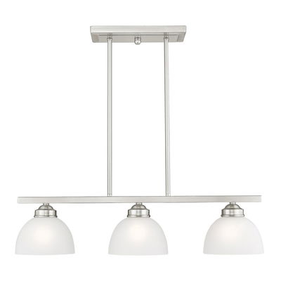 Somerset 3 Light Brushed Nickel Island