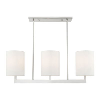 Hayworth 3 Light Brushed Nickel Linear Chandelier