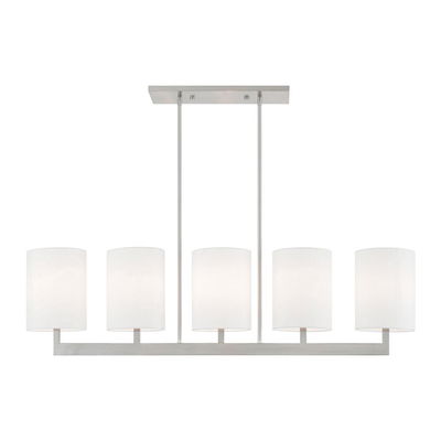 Hayworth 5 Light Brushed Nickel Linear Chandelier