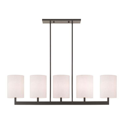 Hayworth 5 Light Bronze Linear Chandelier